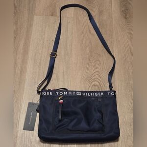  Tommy Hilfiger nylon navy crossbody bag. 